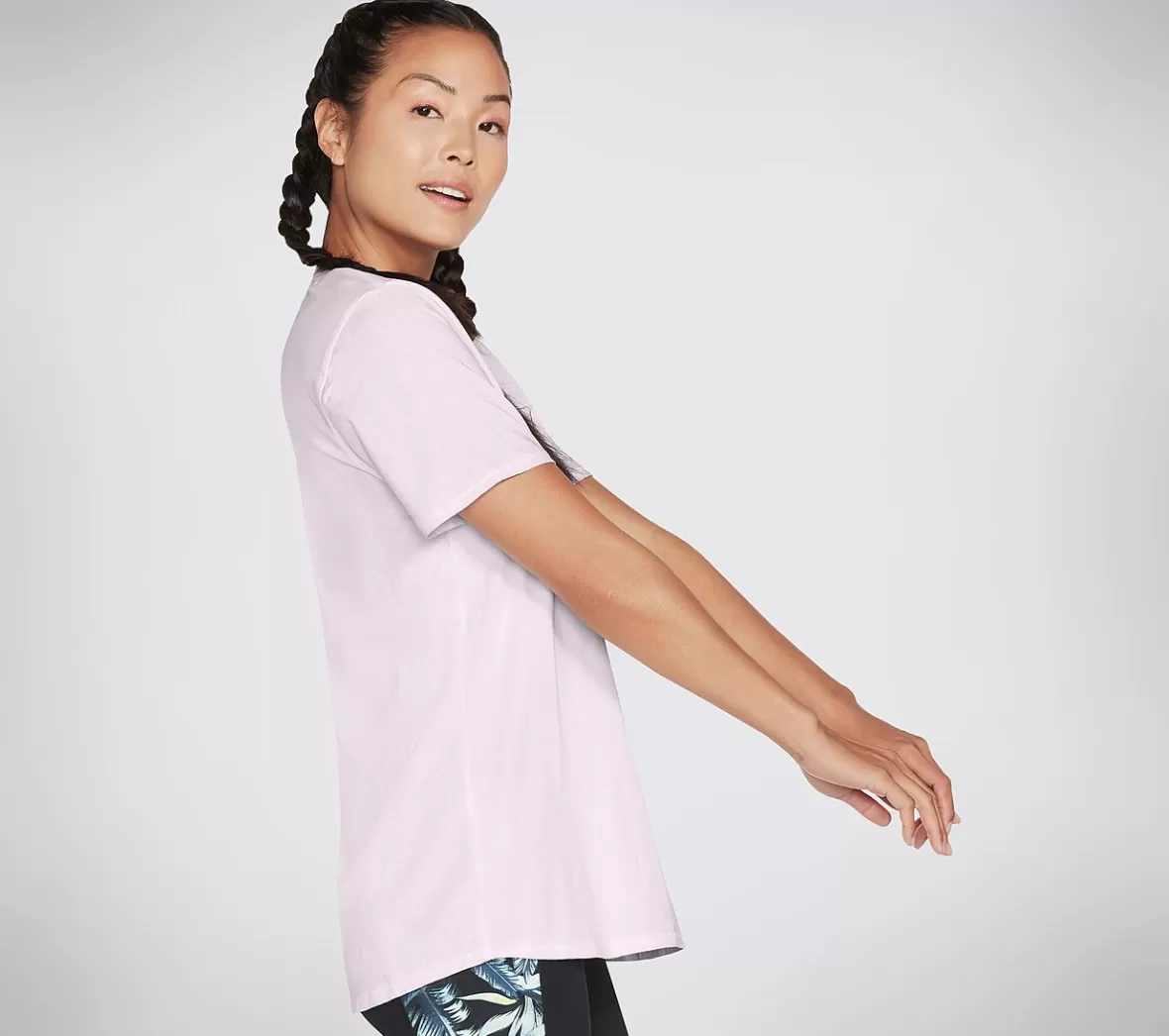 Best Sale Diamond Wash Hatha Scoop Neck Tunic Tee Dame Tøj
