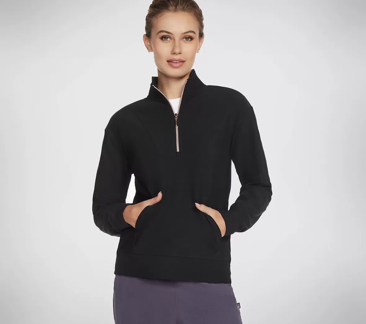 Online GO LUXE Rib 1/4 Zip Dame Tøj